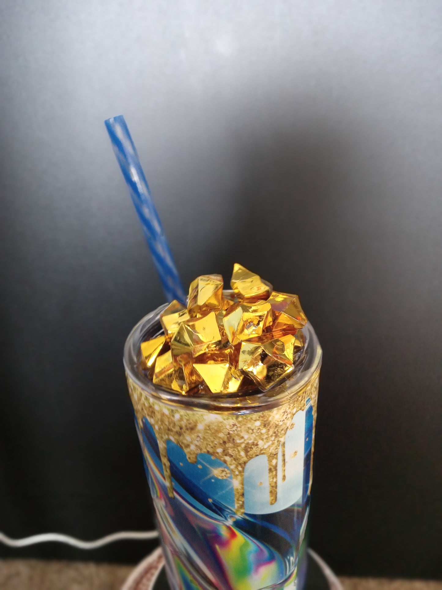 Blue and Gold Gucci Cup