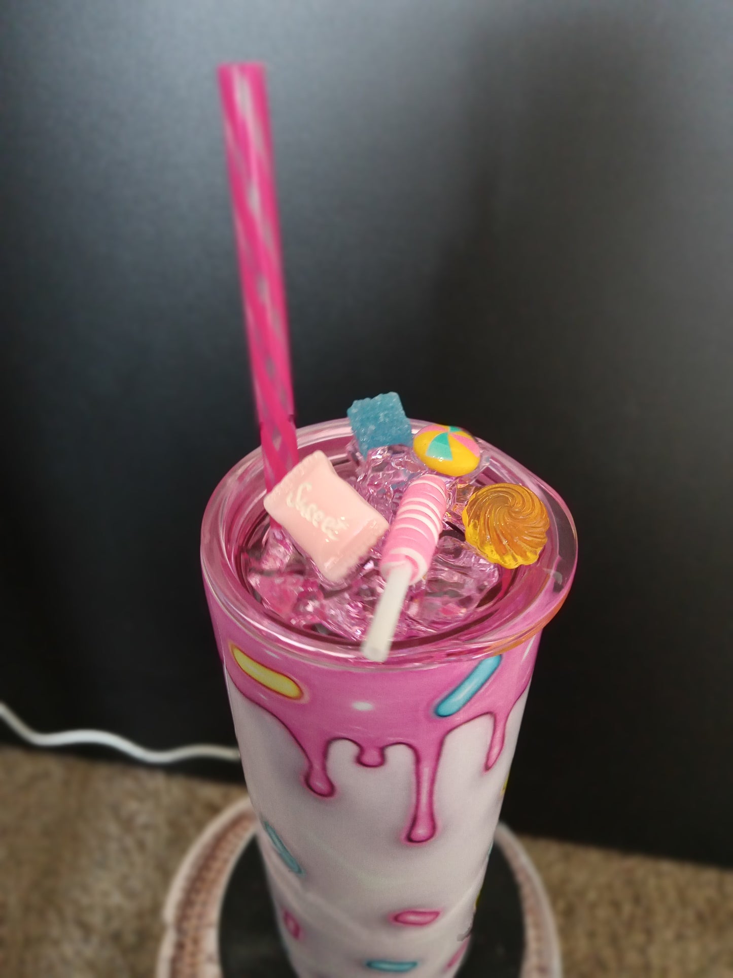 Pink&White Sprinkles Cup